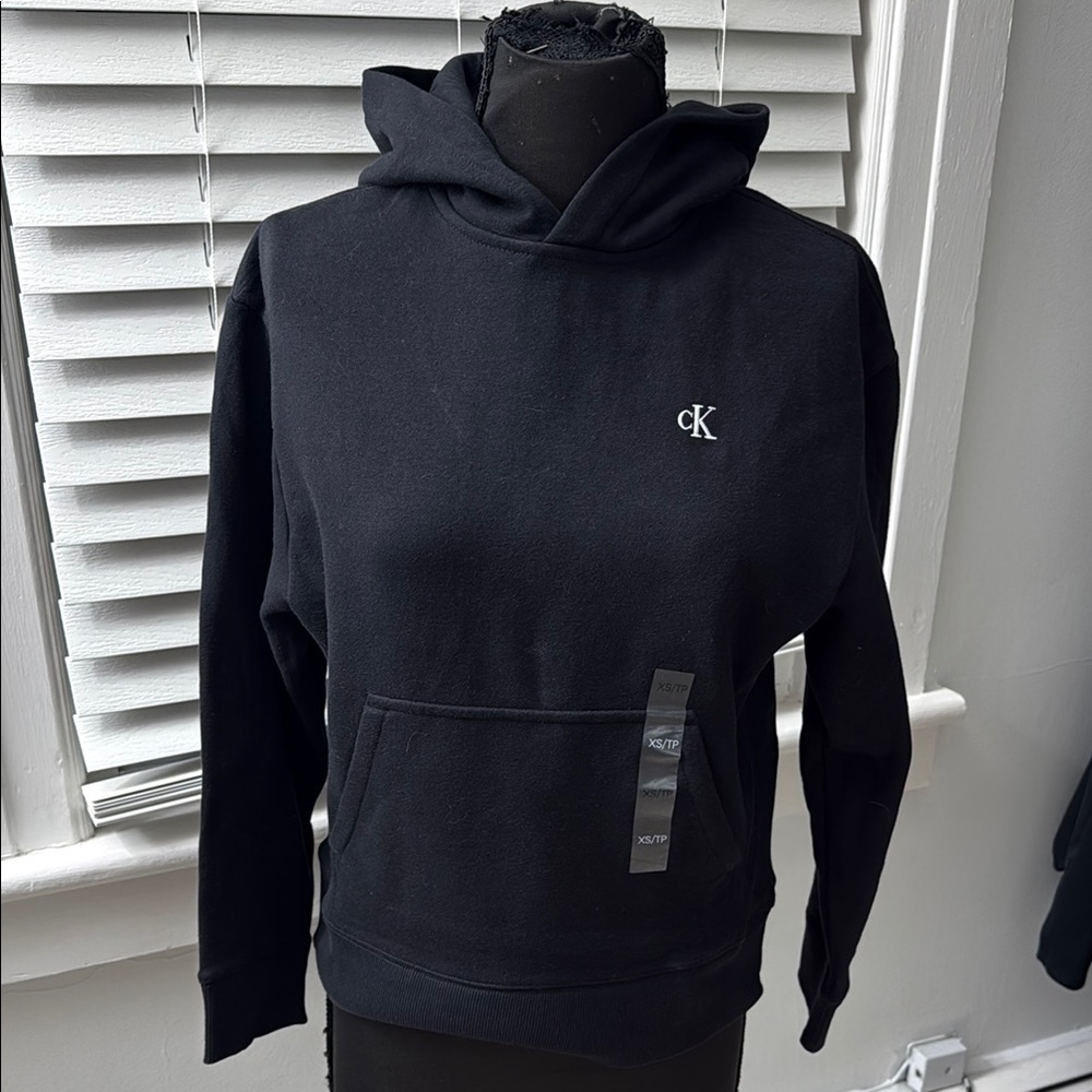 NWT Calvin Klein Men's Black Hoodie. Size XS